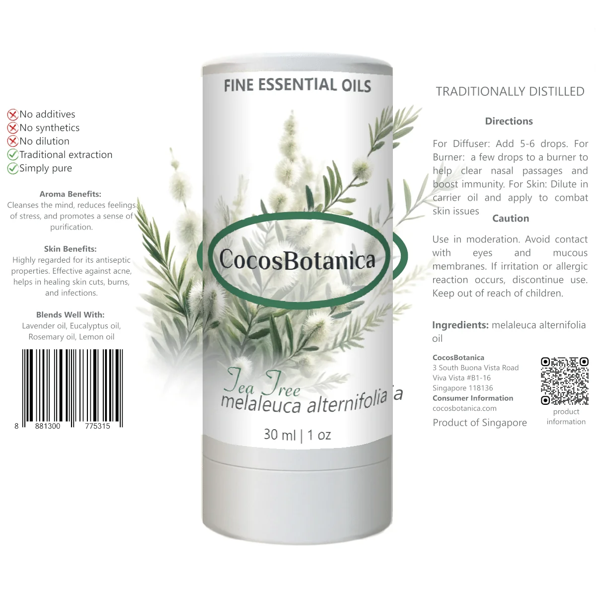Tea Tree Oil (Melaleuca Alternifolia Leaf Oil) 30 ml