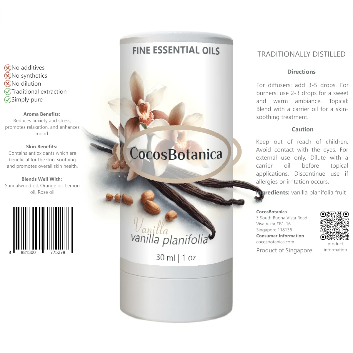 Vanilla Oil (Vanilla planifolia Oil) 30 ml