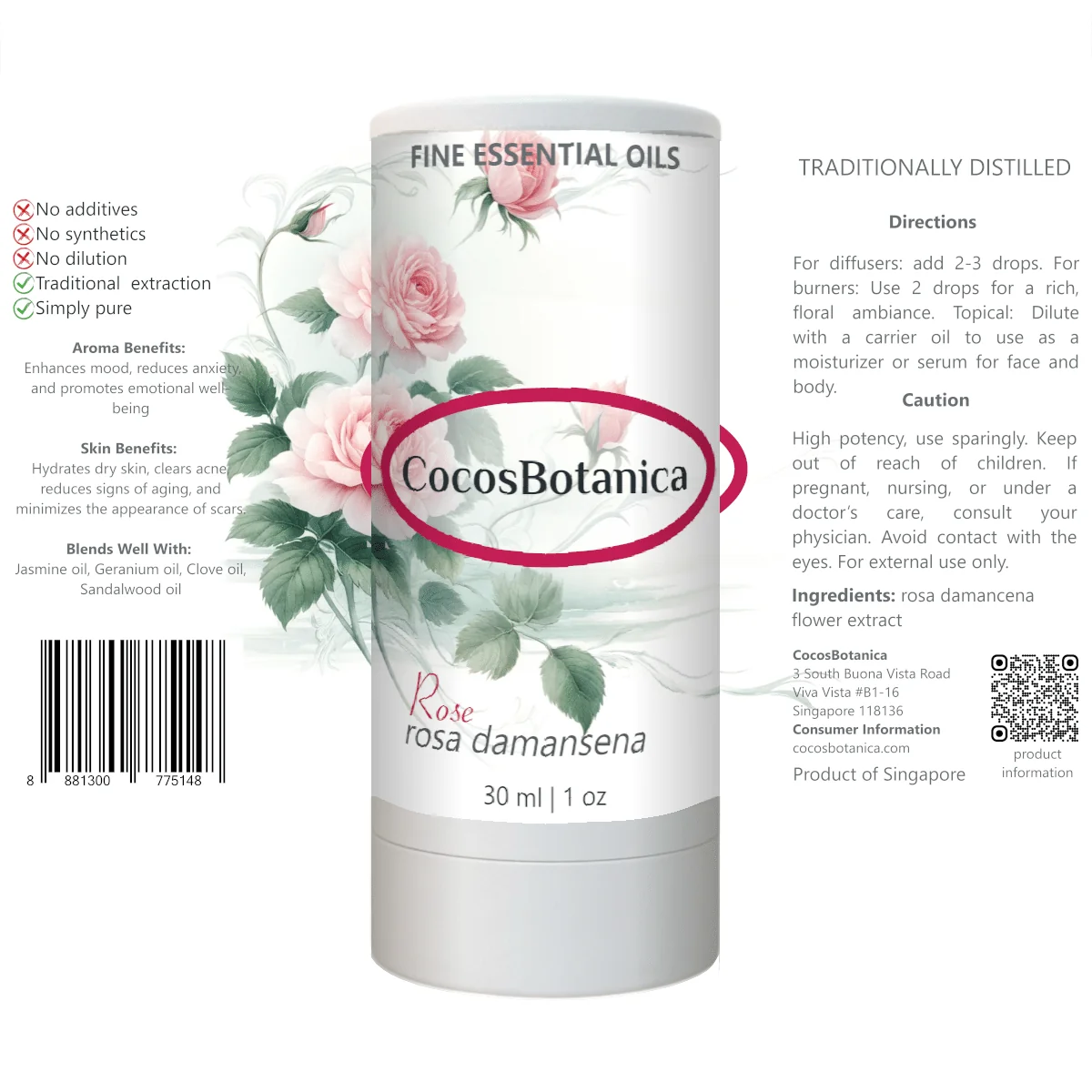 Rose Oil (Rosa damascena Oil) 30 ml